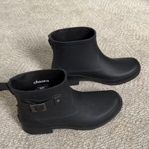 Chooka Women's Black Buckle Ankle Boots